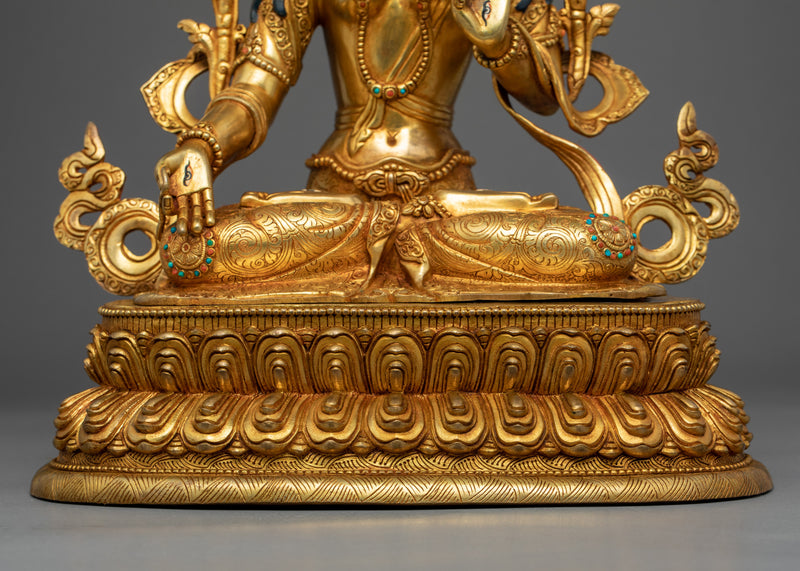 Long Life Deity White Tara Statue | Traditional Buddhist Art
