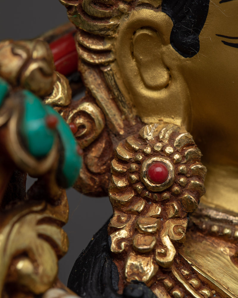 Green Tara Bodhisattva Sculpture  | Tibetan Handcrafted Art