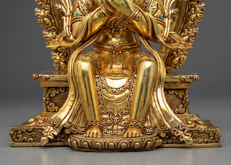 The Buddha Maitreya Sculpture | Traditionally Made in Nepal