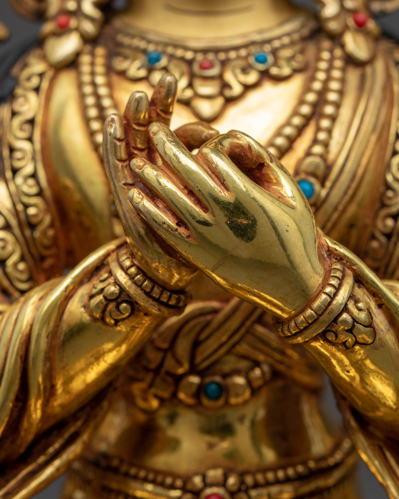 The Buddha Maitreya Sculpture | Traditionally Made in Nepal