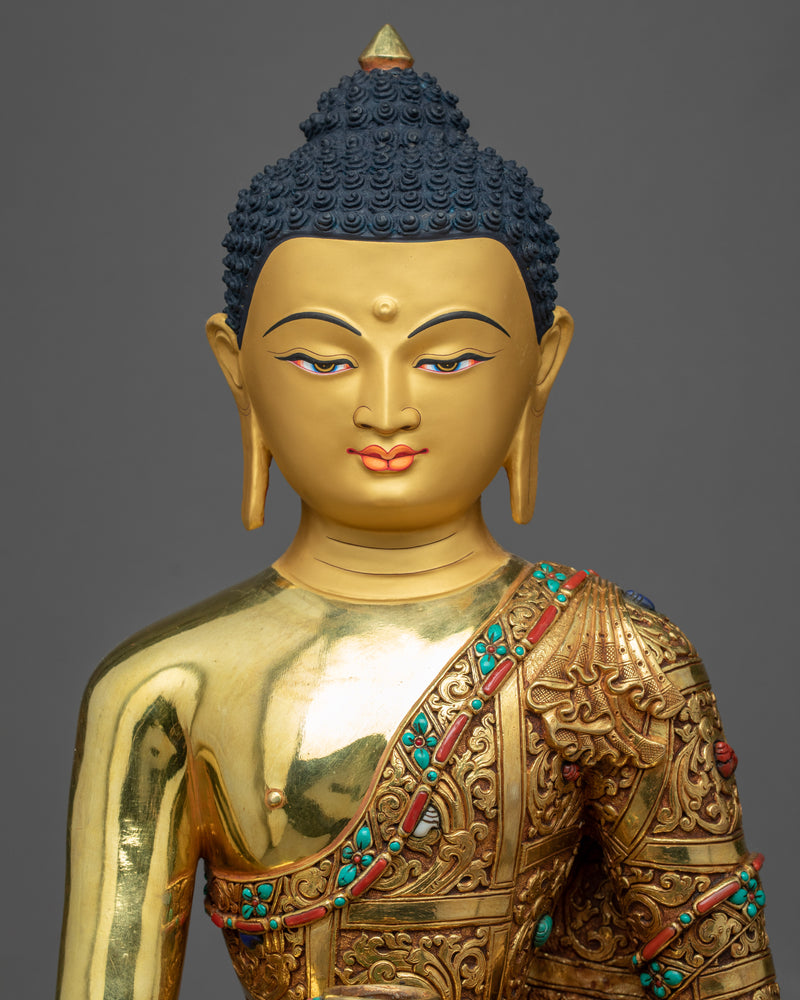 Buddha Shakyamuni Statue Tibet | Traditional Buddhist Sculpture