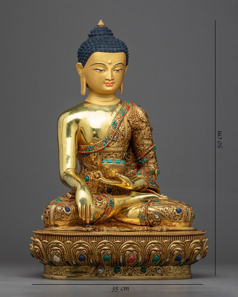Buddha Shakyamuni Statue Tibet | Traditional Buddhist Sculpture
