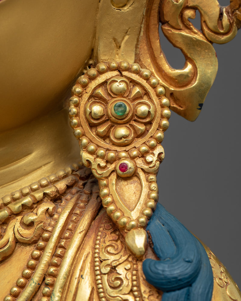 Vajrasatttva Statue Dorje Sempa | Gold Gilded Traditional Art