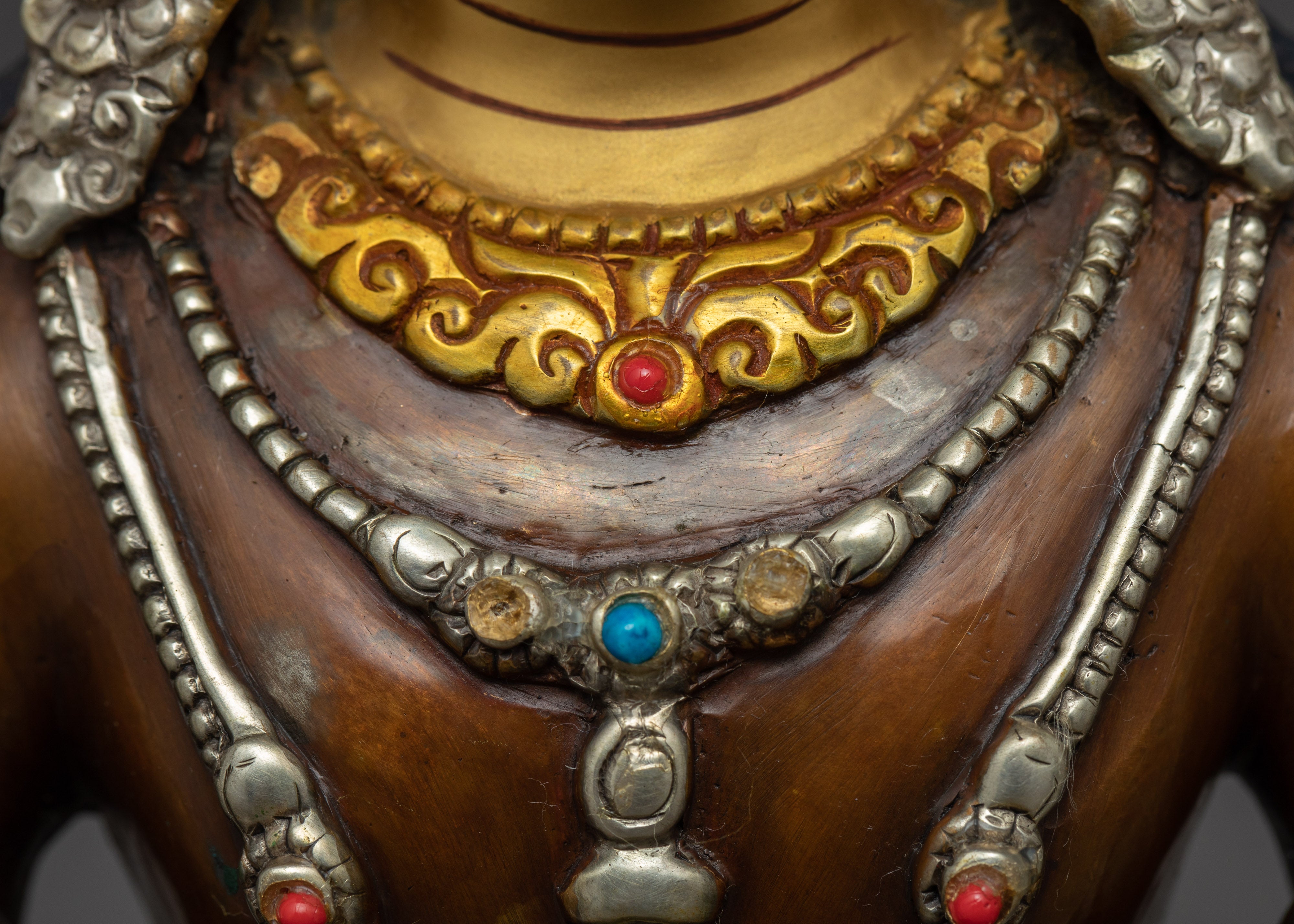 Amitayus Buddha Gold Statue | Traditional Bodhisattva Art