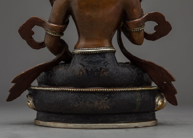 Indoor Vajrasattva Sculpture | Gold Gilded Traditional Art