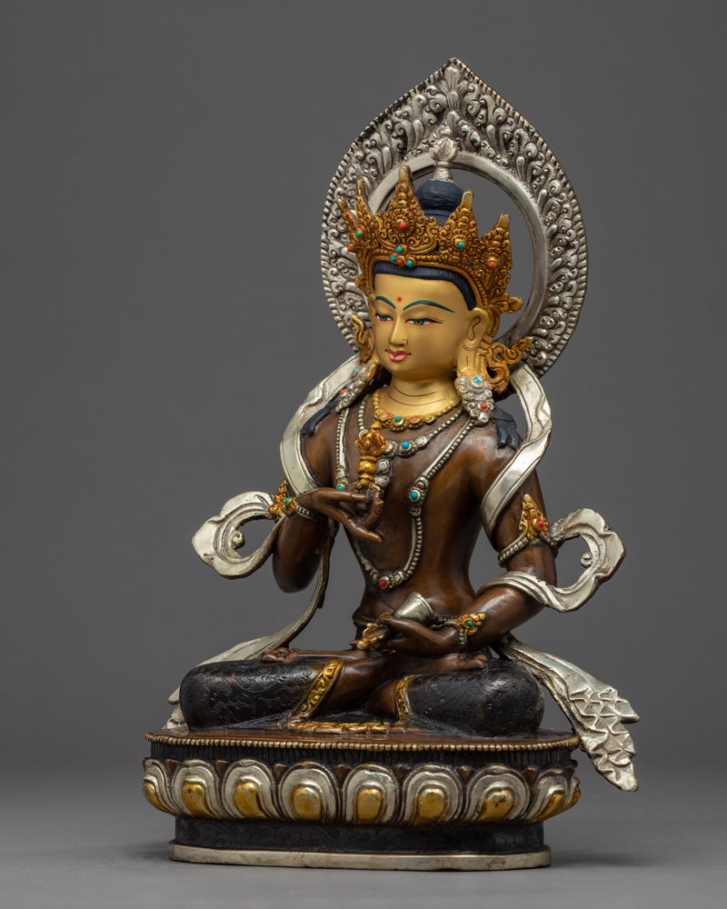 Indoor Vajrasattva Sculpture | Gold Gilded Traditional Art