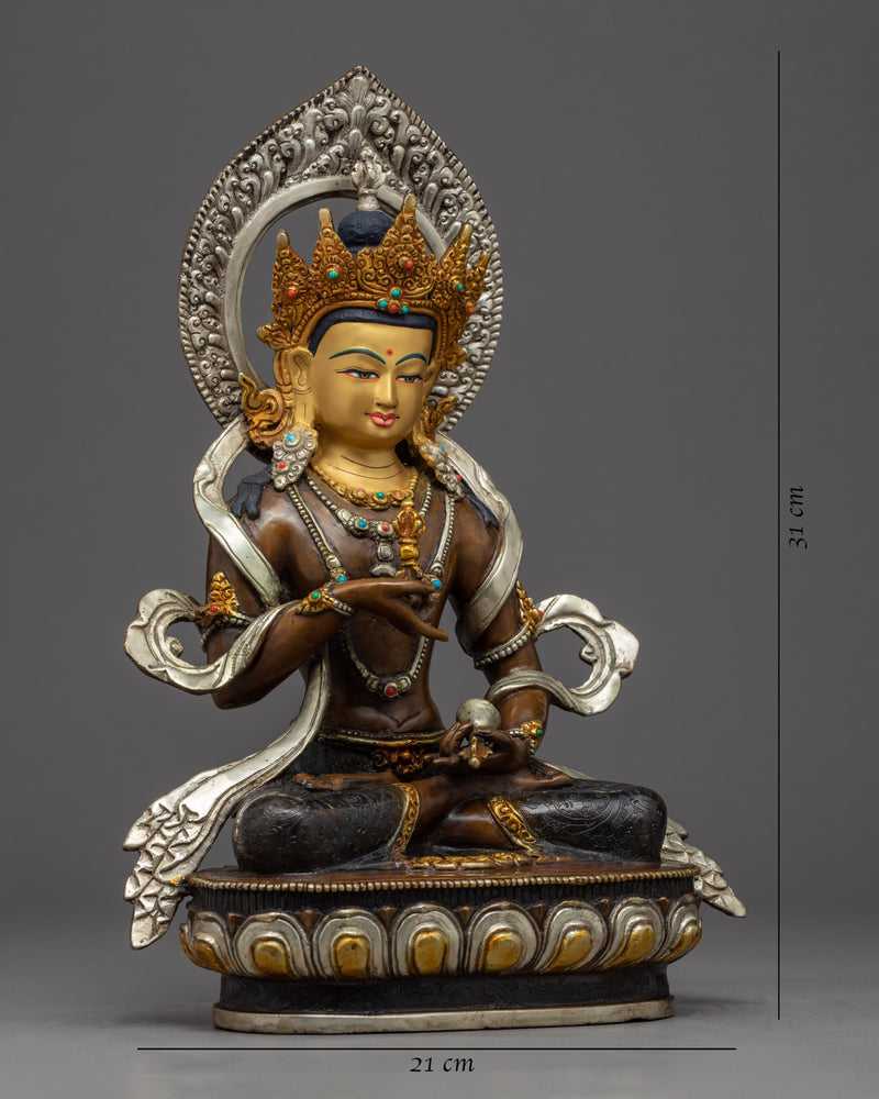 Indoor Vajrasattva Sculpture | Gold Gilded Traditional Art