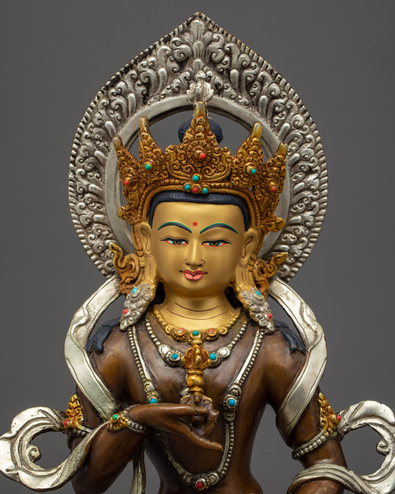 Indoor Vajrasattva Sculpture | Gold Gilded Traditional Art