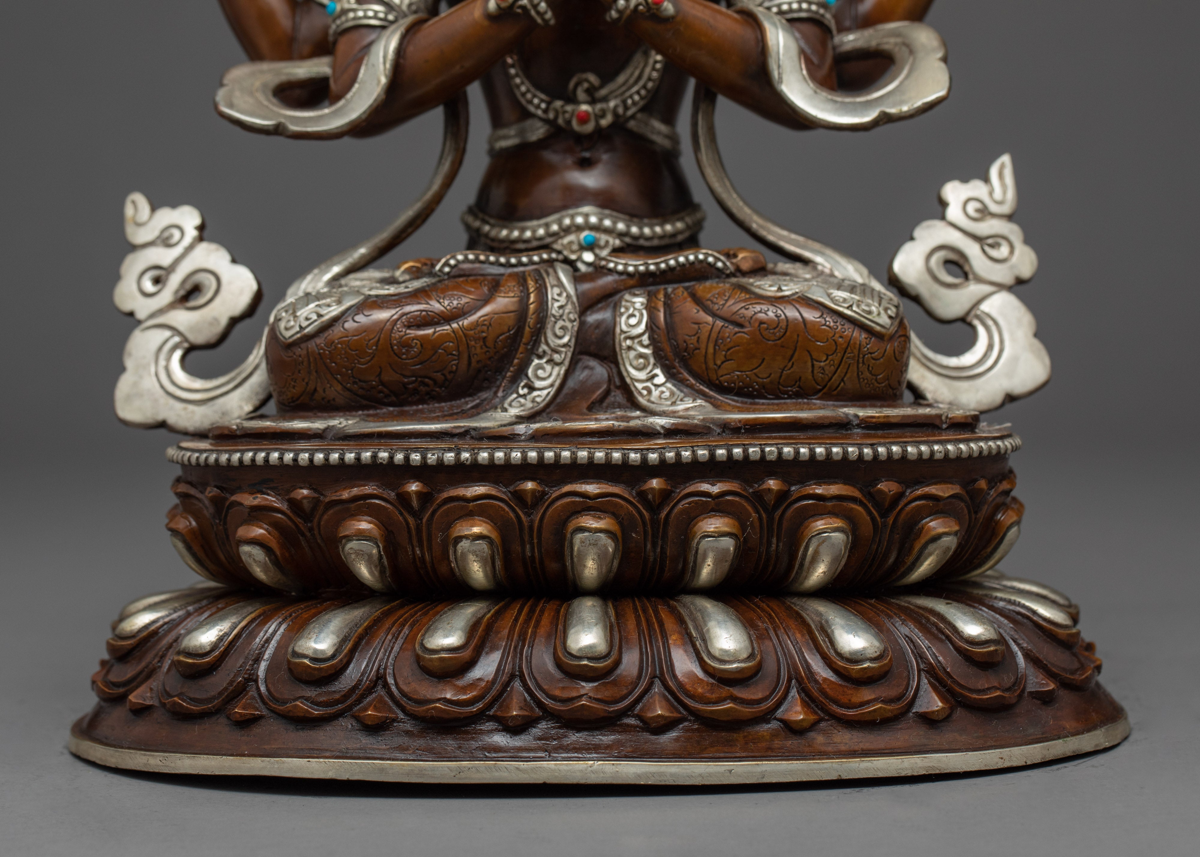 The Bodhisattva Avalokiteshvara Sculpture | Hand-Carved Himalayan Bodhisattva Chenrezig Art