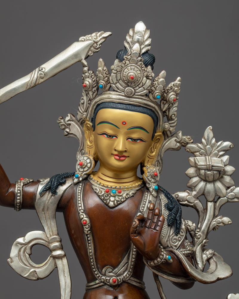 Manjushri Boddhisattva Sculpture | Traditionally Crafted Statue