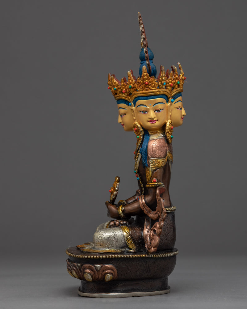 Sarvavid Maha Vairochana Statue | Handmade Buddhist Deity