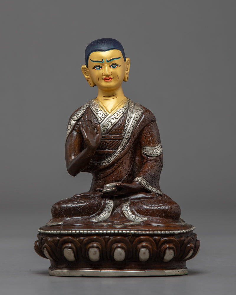 Tsongkhapa and His Disciples Set Sculpture | Hand Carved Buddhist Statue Set