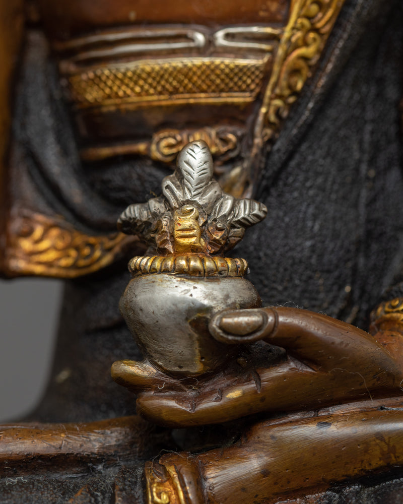 Three Tibetan Buddhas Statue | Traditional Hand-Carved Set