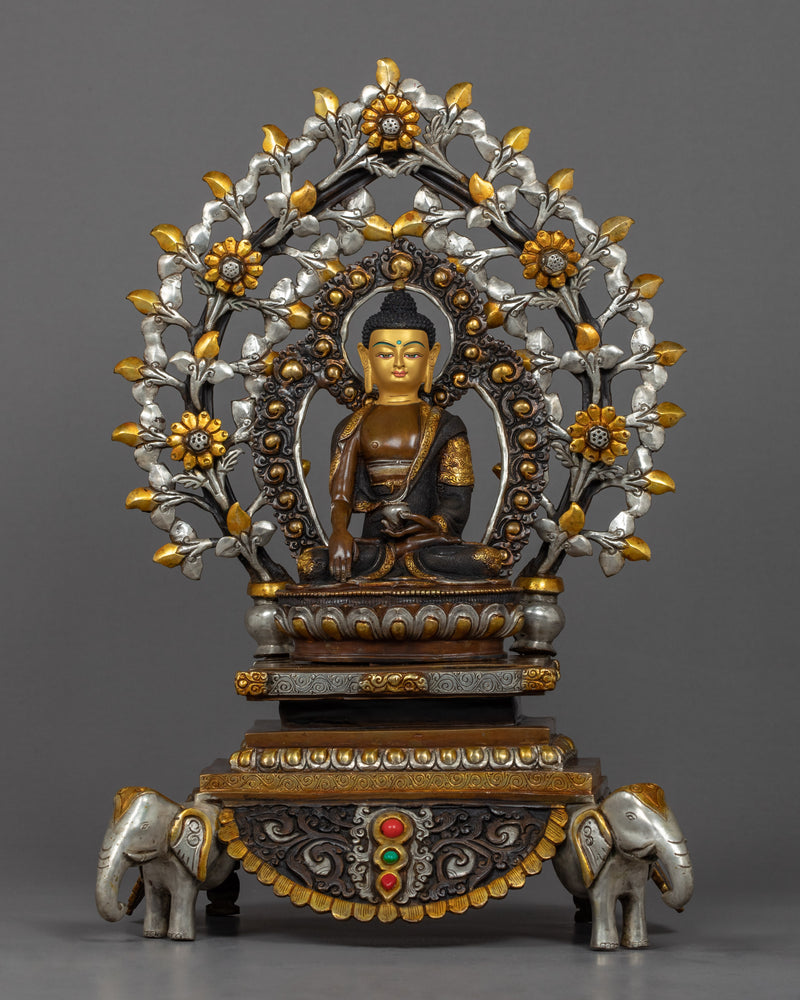 Three Tibetan Buddhas Statue | Traditional Hand-Carved Set
