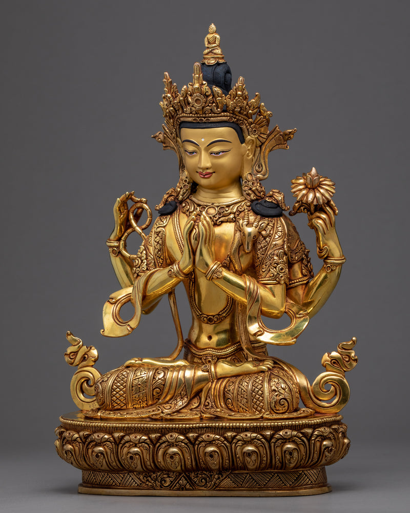 Chenrezig Avalokiteshvara Statue | Traditional Himalayan Art