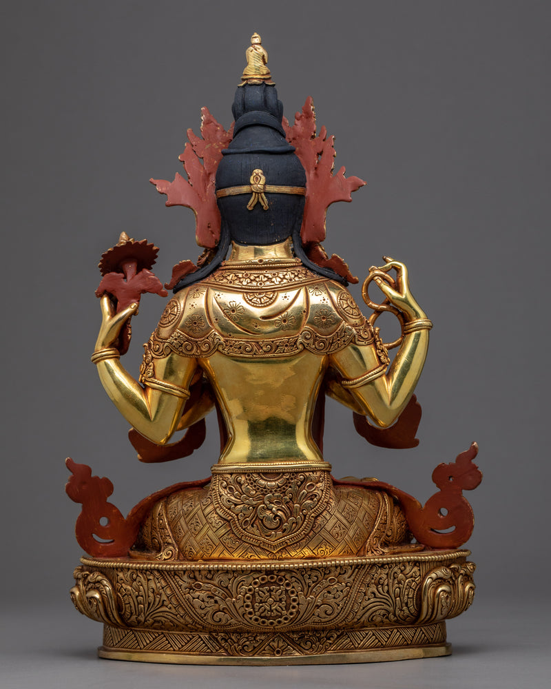 Chenrezig Avalokiteshvara Statue | Traditional Himalayan Art