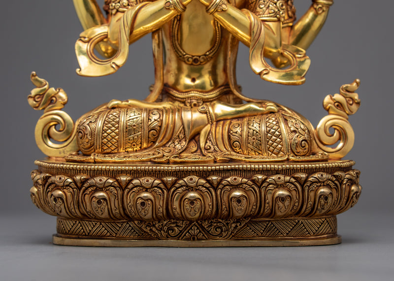 Chenrezig Avalokiteshvara Statue | Traditional Himalayan Art