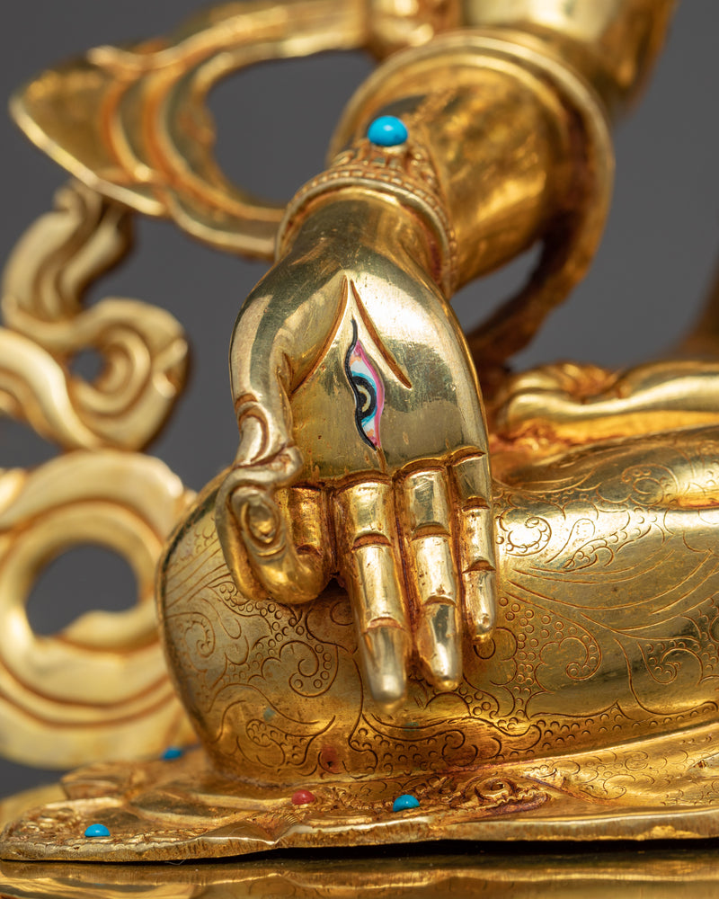 White Tara Meditation Statue | Traditional Tibetan Buddhist Deity