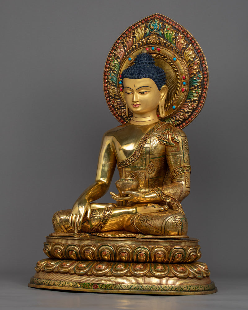 Nepali Buddha Statue | Traditional Hand-Sculpted Shakyamuni Art