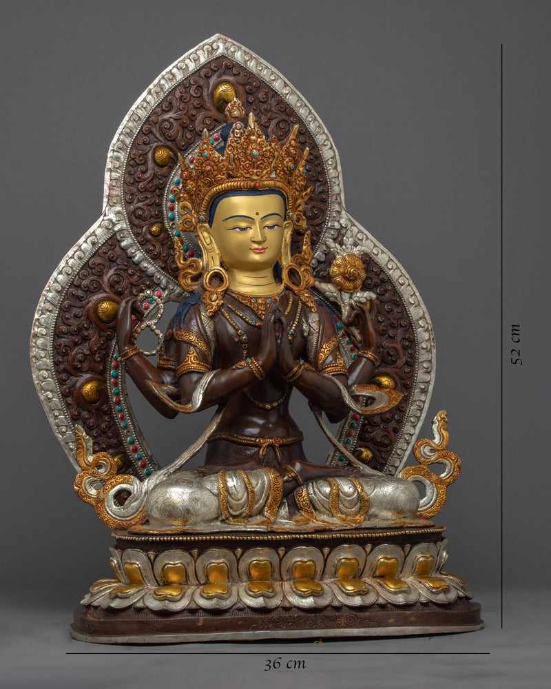 Bodhisattvas Sculpture Set Nepal | Traditionally Handcrafted Deity Statues