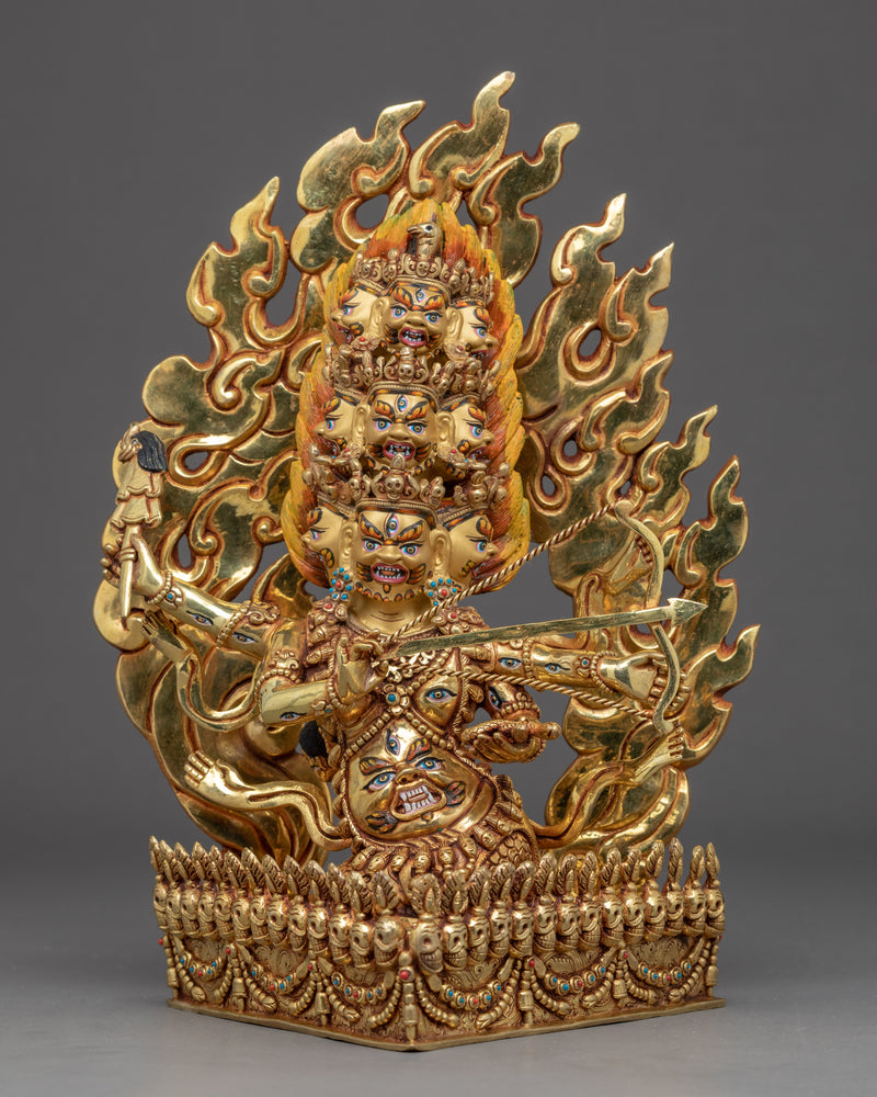 Ekajati, Rahula and Dorje Lekpa Sculpture | Traditionally Handcrafted Statue Set