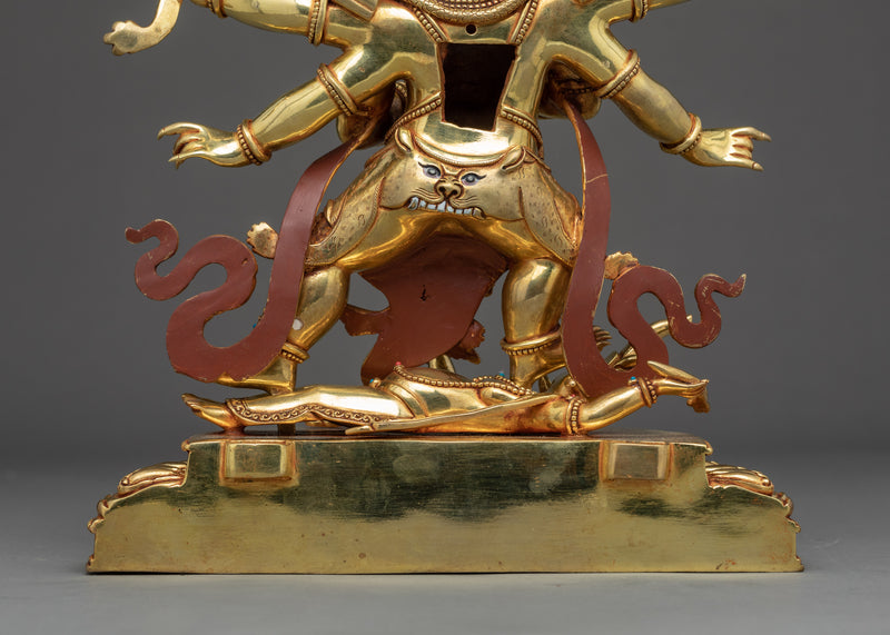 Mahakala Six Armed Sculpture | Traditional Himalayan Art