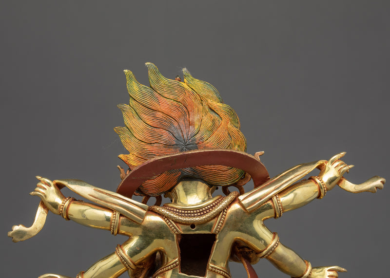 Mahakala Six Armed Sculpture | Traditional Himalayan Art