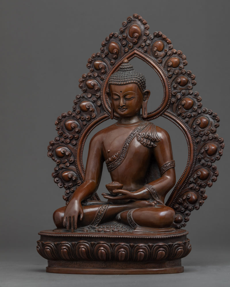 Buddha Shakyamuni Copper Sculpture | Handcrafted Art of Nepal