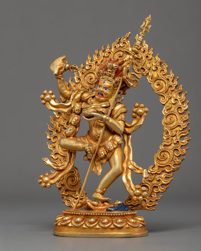 Mini Dorje Phagmo Sculpture | Gold Gilded Tibetan Art