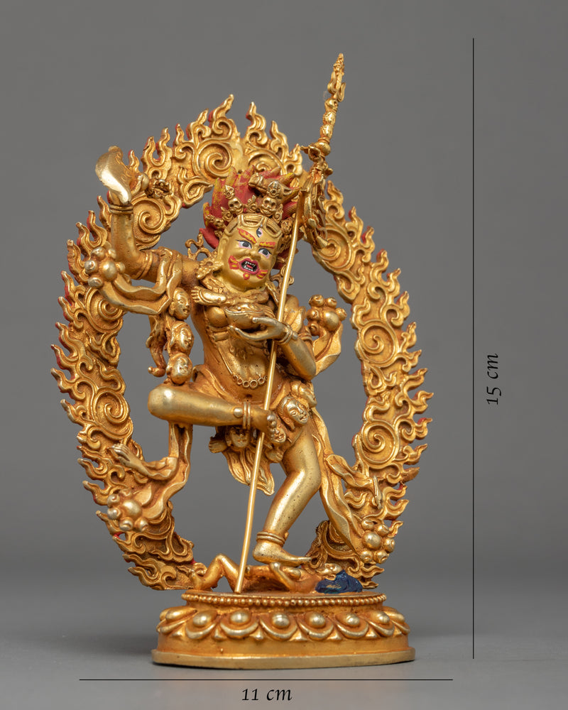 Mini Dorje Phagmo Sculpture | Gold Gilded Tibetan Art