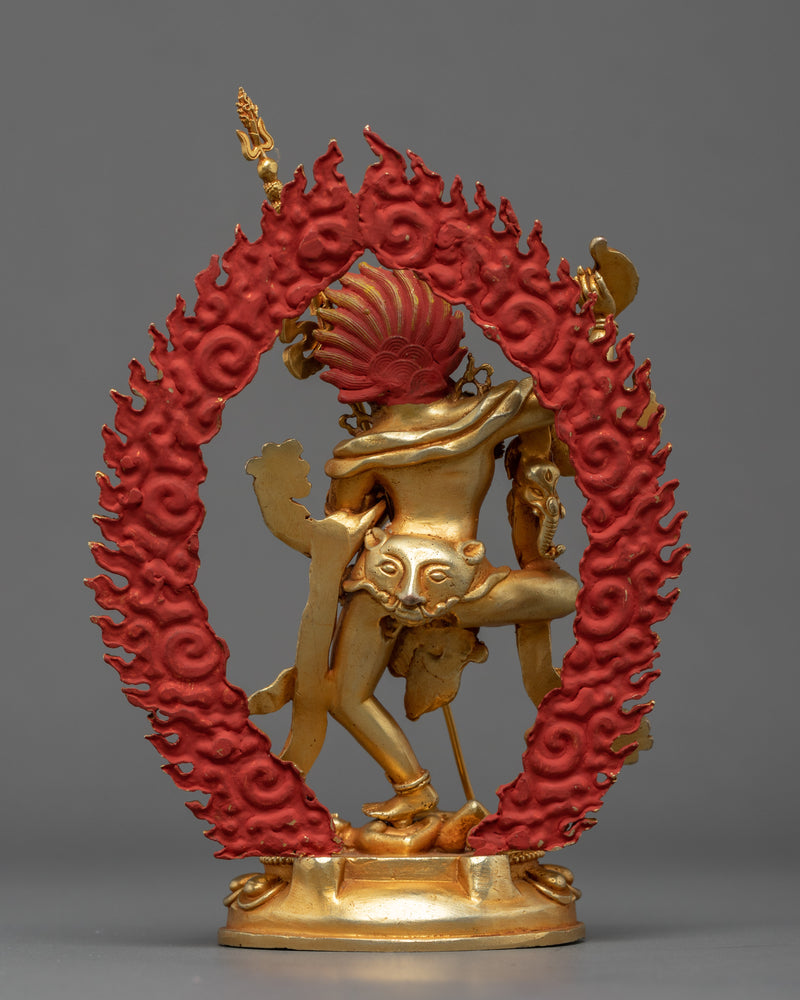 Mini Dorje Phagmo Sculpture | Gold Gilded Tibetan Art