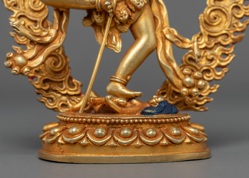 Mini Dorje Phagmo Sculpture | Gold Gilded Tibetan Art