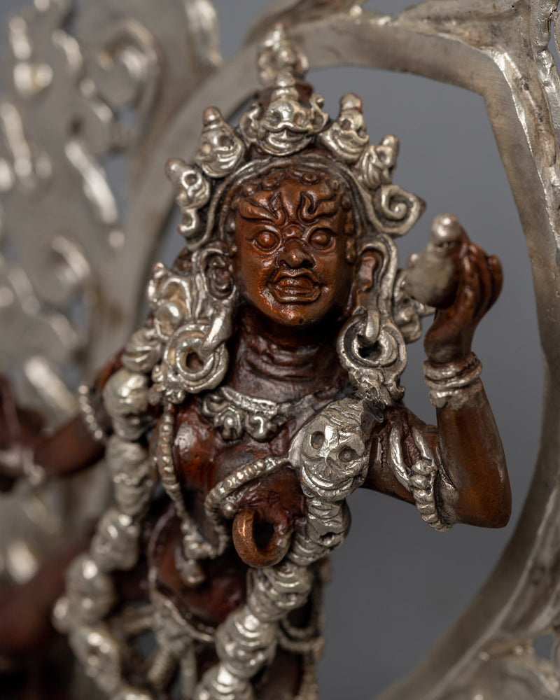 Maitri Vajrayogini Sculpture | Silver Plated Himalayan Art