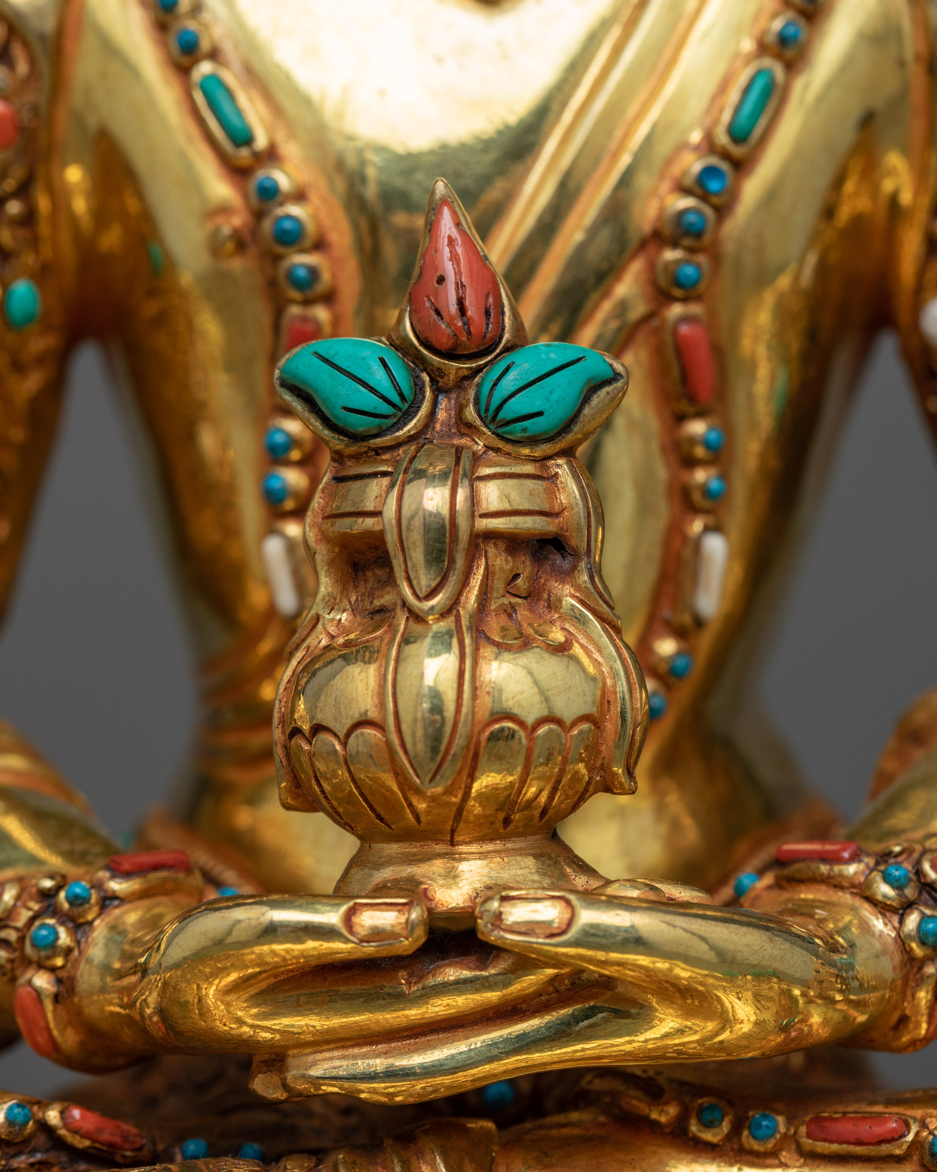 Bodhisattva Sculpture Altar Set | Traditionally Crafted Buddhist Statue Set
