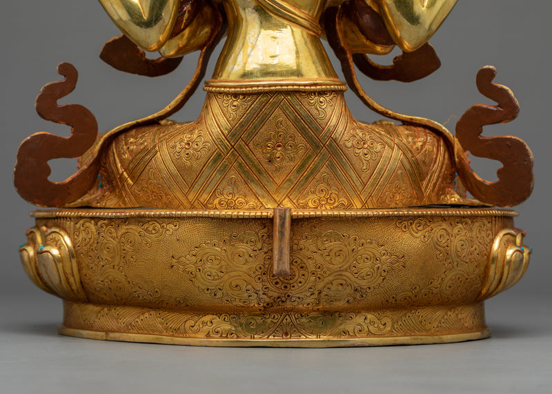 Chenrezig Gold Plated Sculpture | Bodhisattava of Compassion