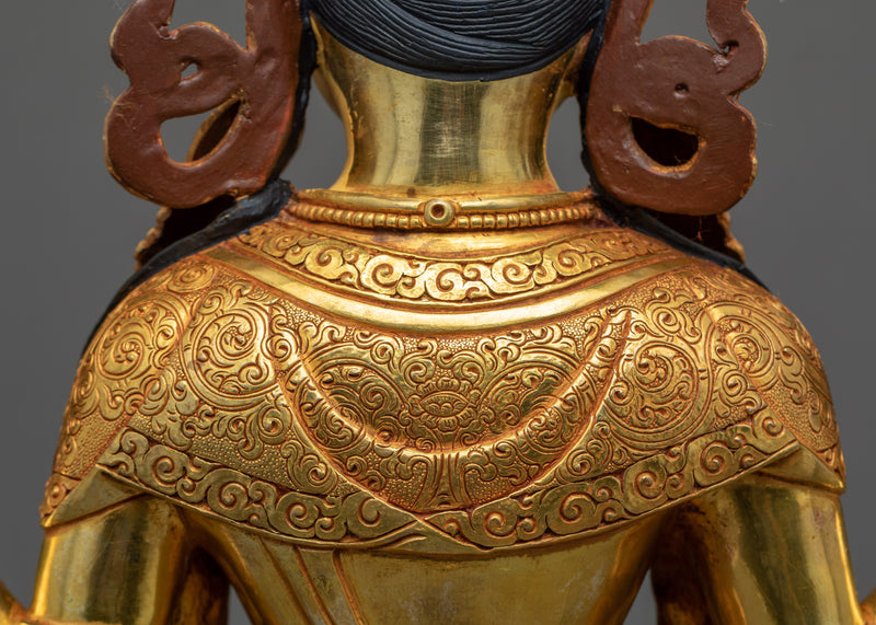 Chenrezig Gold Plated Sculpture | Bodhisattava of Compassion