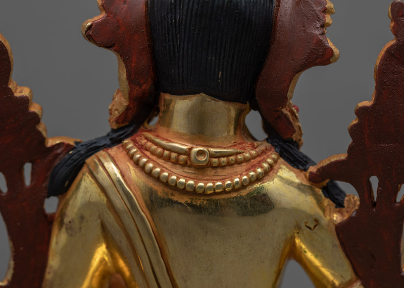 Gold Gilded Buddhist Art Tara Statue | Buddhist Mother of Compassion