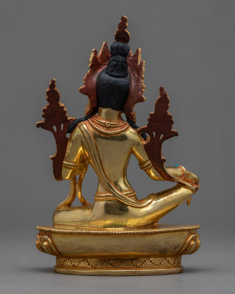Gold Gilded Buddhist Art Tara Statue | Buddhist Mother of Compassion