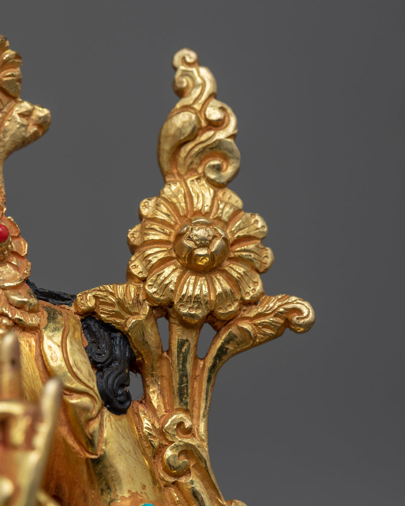 Gold Gilded Buddhist Art Tara Statue | Buddhist Mother of Compassion