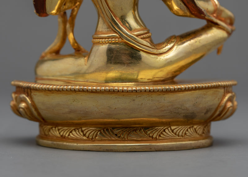 Gold Gilded Buddhist Art Tara Statue | Buddhist Mother of Compassion