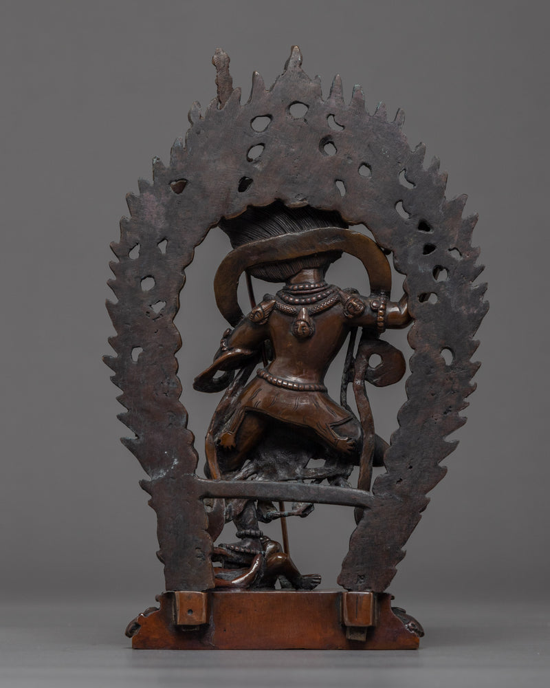 Simhamukha Sculpture Lion Headed Dakini | Hand Carved Himalayan Art