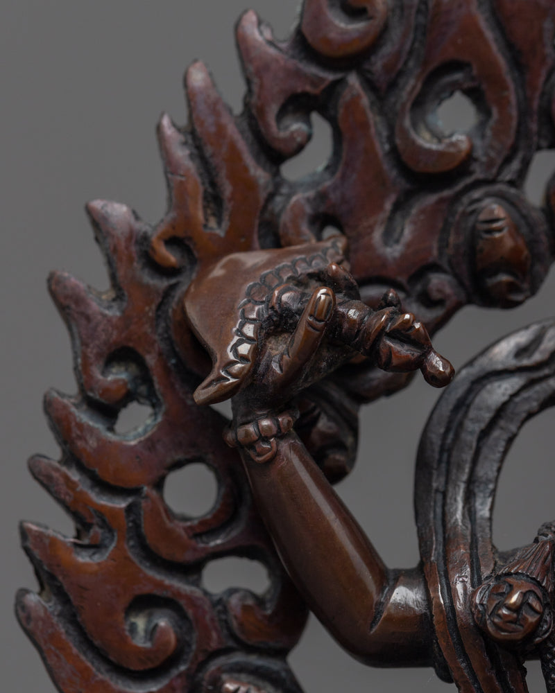 Simhamukha Sculpture Lion Headed Dakini | Hand Carved Himalayan Art