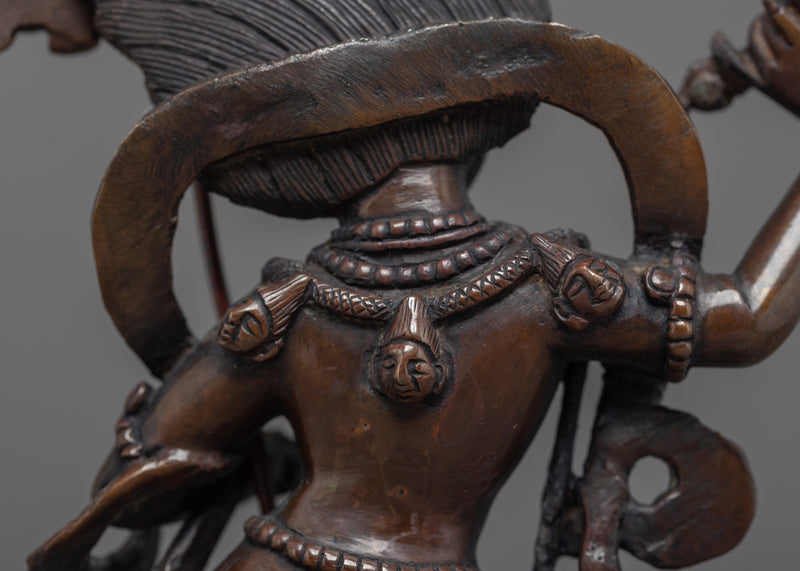 Simhamukha Sculpture Lion Headed Dakini | Hand Carved Himalayan Art