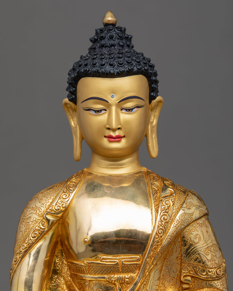 Amitabha Buddha Statue Nepal | Gold Plated Himalayan Art