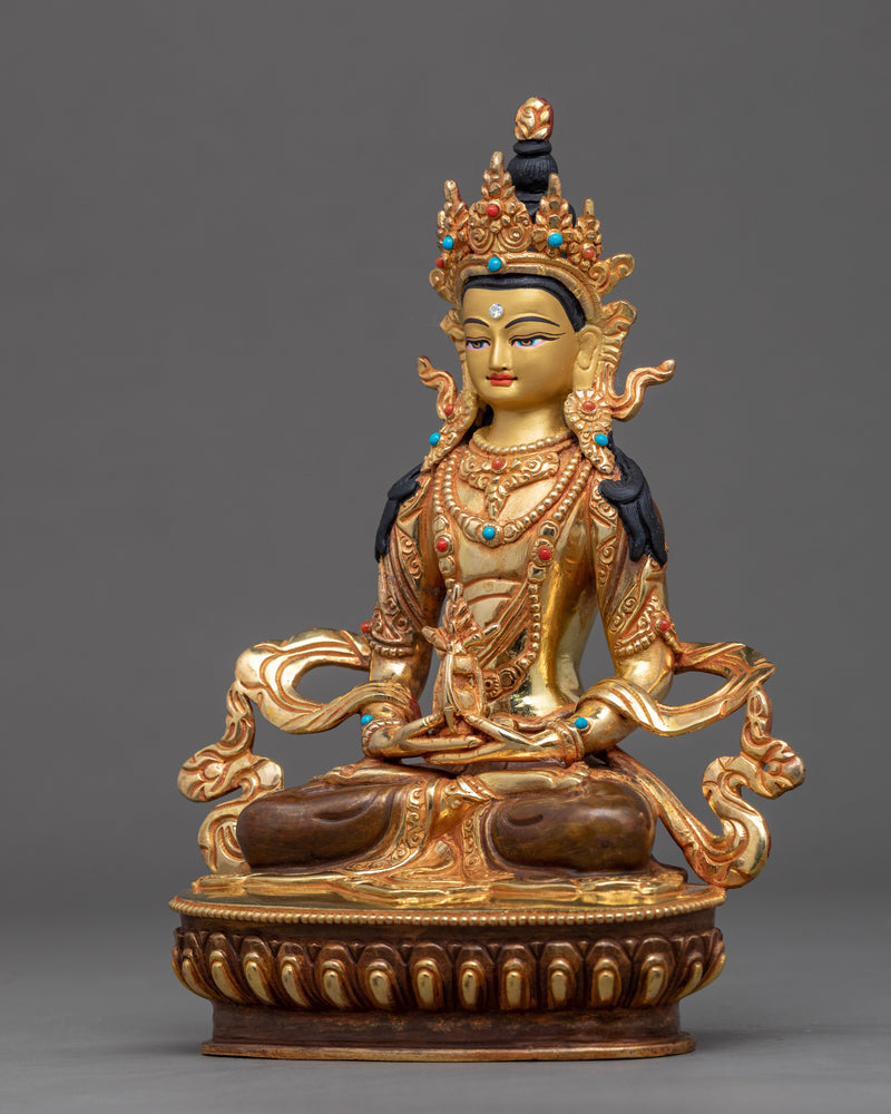 Long Life Buddha Amitayus Sculpture | Traditionally Hand Carved Art