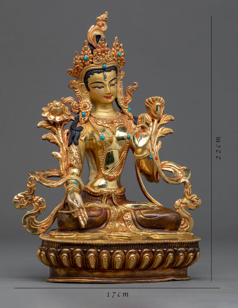 Buddhist White Tara Statue | Female Long-Life Deity