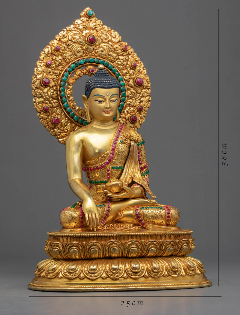 Seated Shakyamuni Buddha Sculpture | Himalayan Buddhist Art