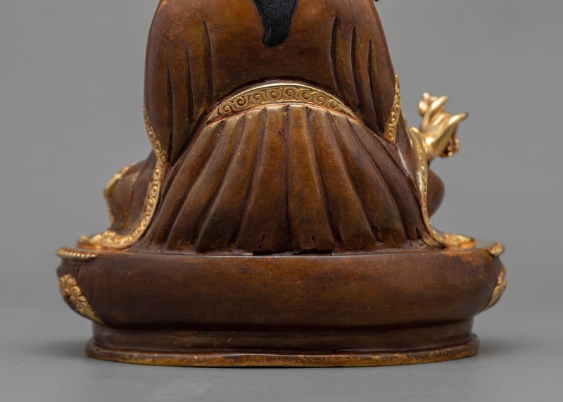 Guru Rinpoche Gold Statue | Wrathful Padmasambhava Art