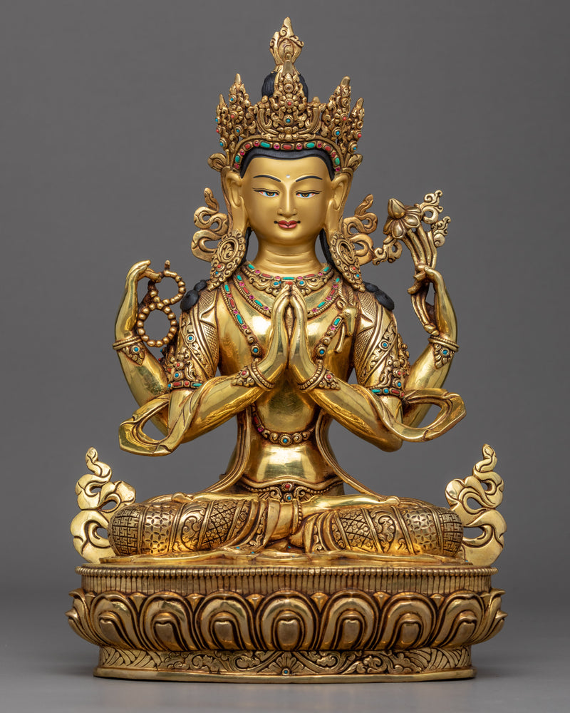 Bodhisattvas Statue Set Nepal | Handcrafted Deity Statue Set