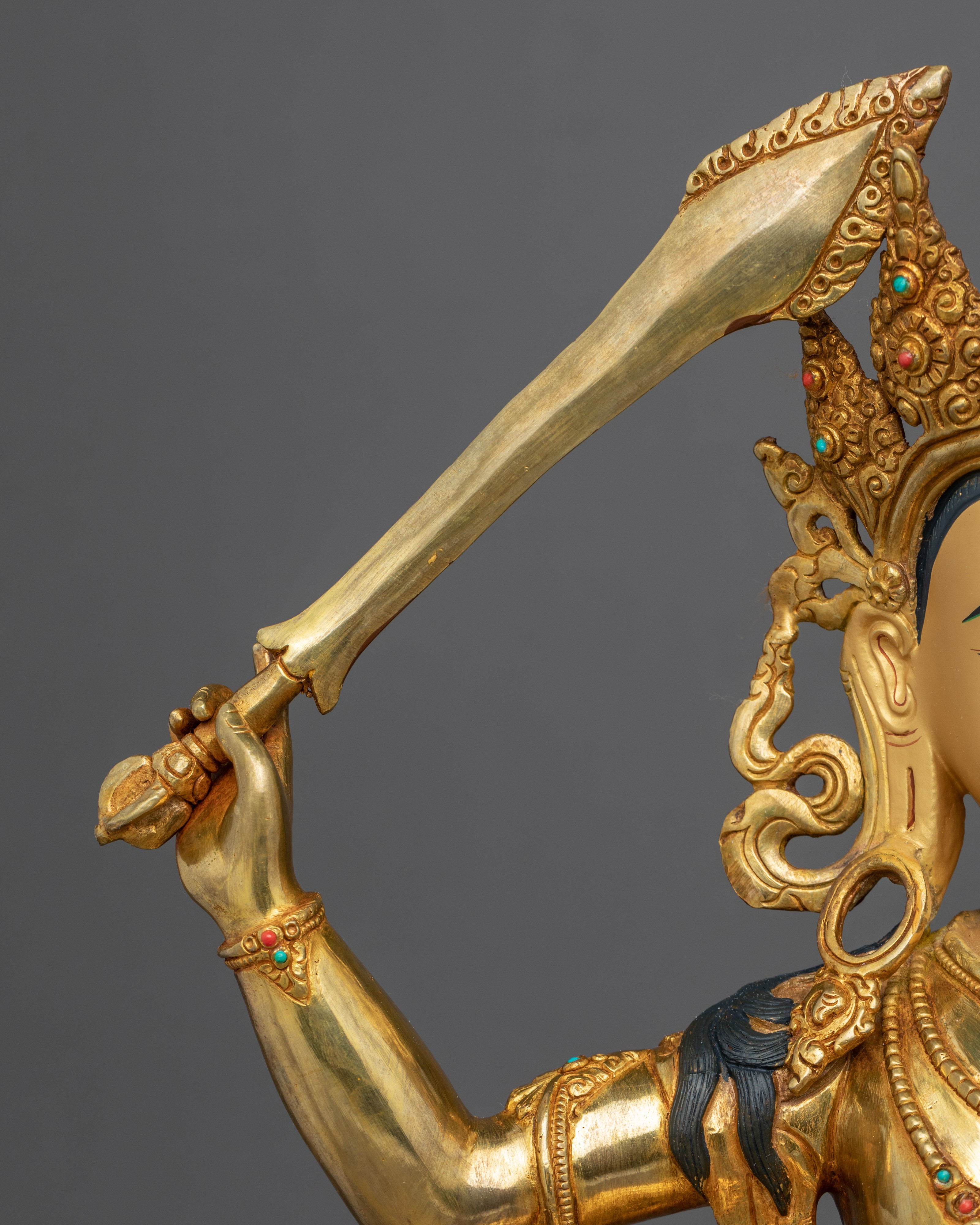 Maha Manjushri Sculpture | Bodhisattva Wisdom Deity